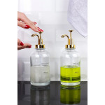 2 Li Set Silindir Altın Pompalı Sıvı Sabunluk 500 ml