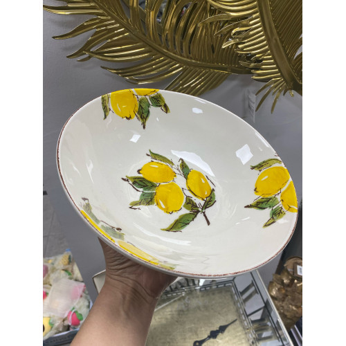 Limon Desenli Porselen Salata Kasesi 26 cm