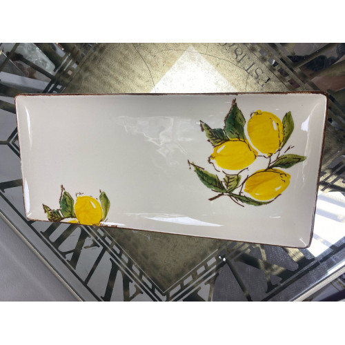 Limon Desenli Dikdörtgen Sunum Tabağı 35x15cm Limon Desenli Dikdörtgen Sunum Tabağı 35x15cm
