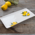 Limon Desenli Dikdörtgen Sunum Tabağı 35x15cm