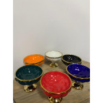 Lvn Üzüm Desenlı 6 Lı Kahve Yanı Lokumluk 