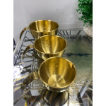 3 Boy Gold Paslanmaz Kulplu Çelik Ölçü Kabı Kasesi 200,300,400 ml