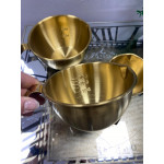 3 Boy Gold Paslanmaz Kulplu Çelik Ölçü Kabı Kasesi 200,300,400 ml