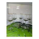 Sigma Glas 6 Lı Yaldızlı Kahve Yanı Kadeh