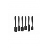Isıya Dayanıklı Yanmaz Yapışmaz Silikon Spatula Seti 6 Parça Siyah Isıya Dayanıklı Yanmaz Yapışmaz Silikon Spatula Seti 6 Parça Siyah