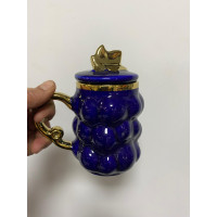 Lvn Porselen Üzüm Desenli Kapaklı Kupa Lacivert Lvn Porselen Üzüm Desenli Kapaklı Kupa Lacivert