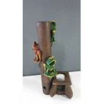Kurbağa Figürlü Ahşap Tütsülük