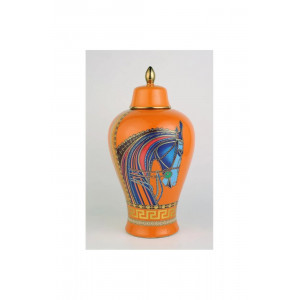Seramik Atlı Küp 25*25*48.5 cm AK.KD0069