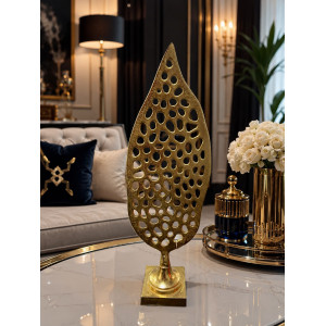 Mondeo Dekoratif Metal Yaprak Obje 58*10*57 CM