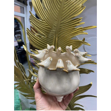 Seramik Kuşlu Vazo 17*19*16 cm