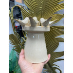 Seramik Kuşlu Mumluk 21*21*18 cm