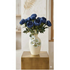 Lyon Çiçekli Metal Vazo 19*18*36.5 cm