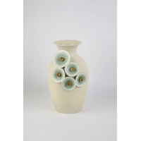 - Lyon Çiçekli Metal Vazo 19*18*36.5 cm - Lyon Çiçekli Metal Vazo 19*18*36.5 cm