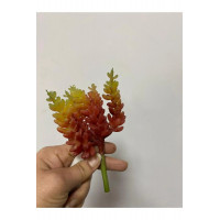 Succulent Kaktüs Yapay Çiçek Islak Doku 15 cm Turuncu